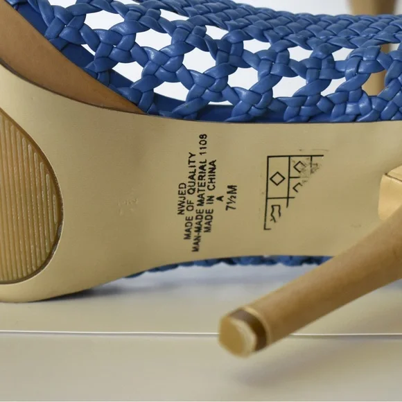 Nine West Blue Leather High Heel Shoes - Picture 4 of 7